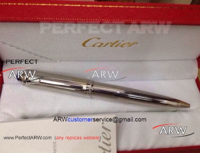 Perfect Replica Cartier Pen Roadster de Silver Case Ballpoint - AAA Replica